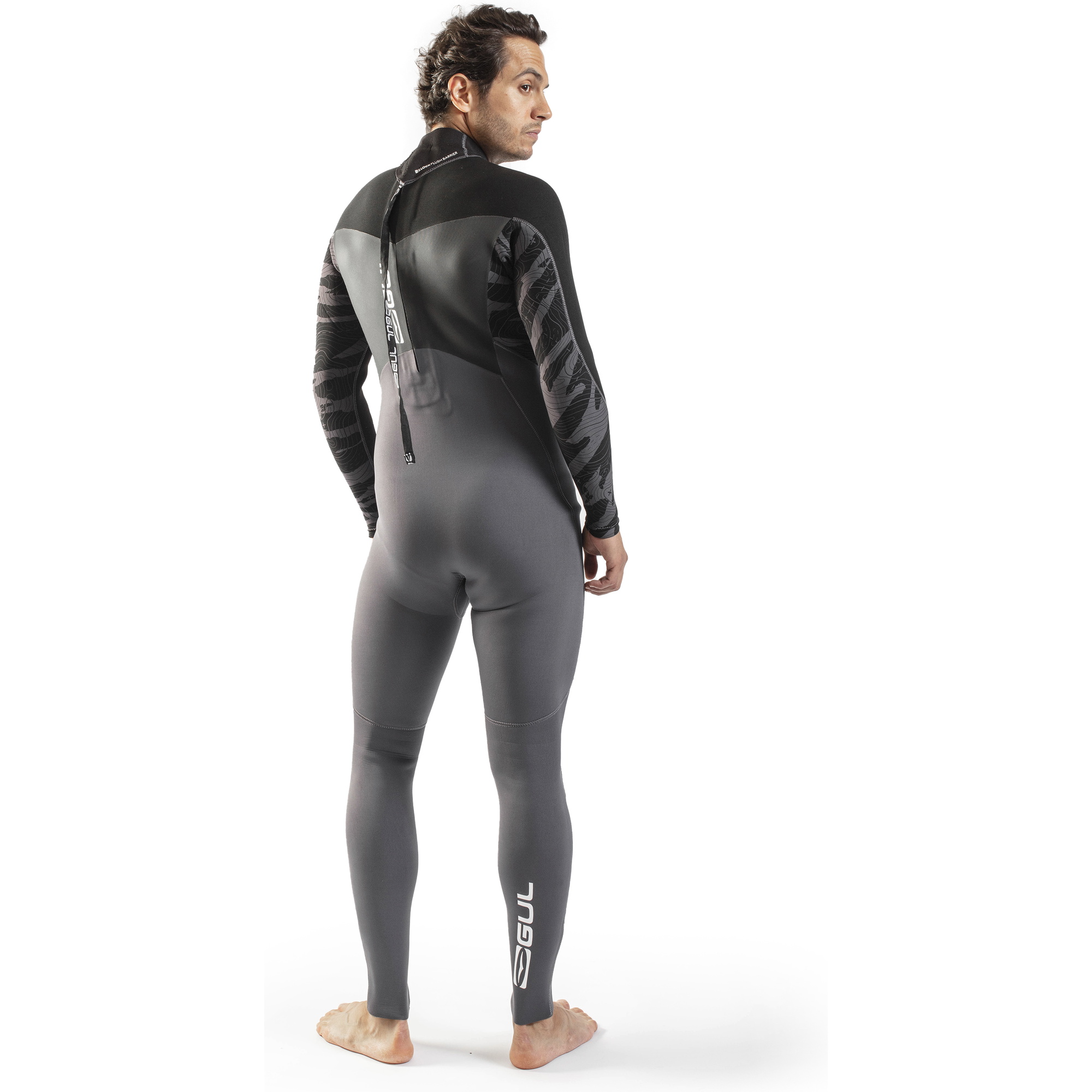 2025 Gul Da Uomo Response 3/2mm Gbs Back Zip Muta RE1231-C1 - Black / Grey